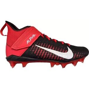 Nike Alpha Menace Pro 2 Mid Football Cleat Red Black BV3945-600 Mens Size 14